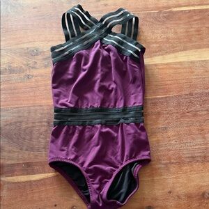 Purple and Black Sadie Jane Leotard child large dancewear